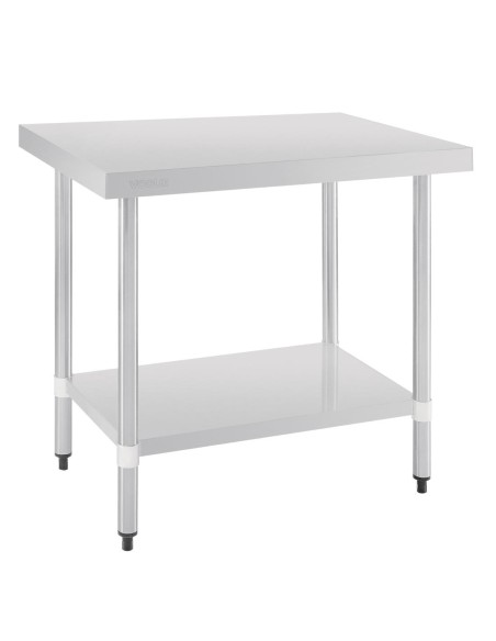 Table de préparation inox Vogue 900x600 mm - Sans rebord