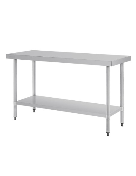 Table de préparation inox Vogue 1500x600 mm - Sans rebord