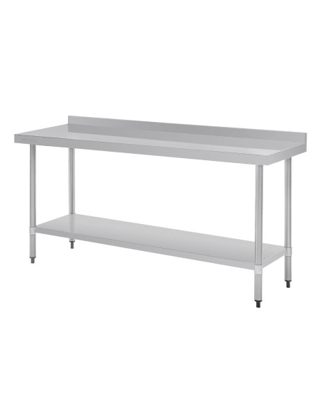 Table de préparation Vogue 1800x600 mm - inox 304, dosseret 60 mm