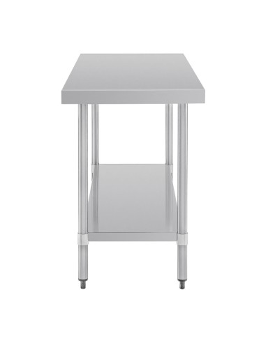 Table de préparation inox Vogue 1500x600 mm - Sans rebord