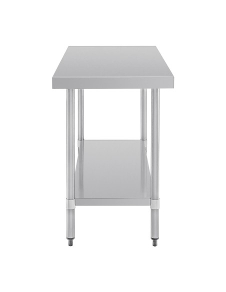 Table de préparation inox Vogue 1500x600 mm - Sans rebord