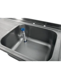 Plonge inox soudée cuve à droite égouttoir à gauche Holmes 1000mm 2