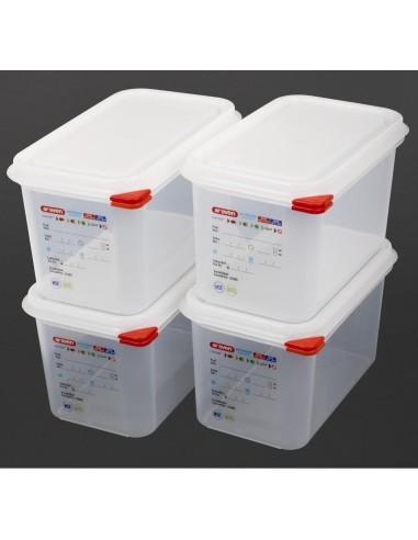 Boîtes alimentaires GN 1/4 Araven 4,3L - lot de 4