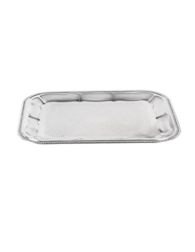 Plateau traiteur semi-jetable chromé APS 410x310 mm