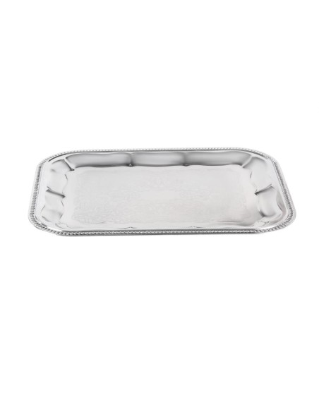 Plateau traiteur semi-jetable chromé APS 410x310 mm