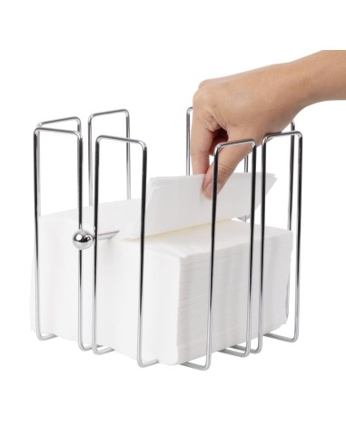 Porte-serviettes lesté Olympia 190x190 mm - 150 serviettes