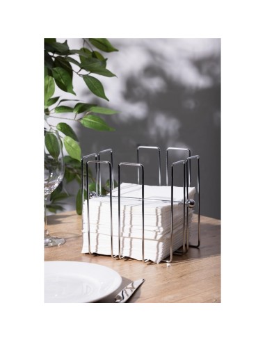 Porte-serviettes lesté Olympia 190x190 mm - 150 serviettes