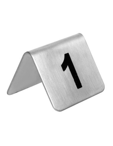 Lot de 10 numéros de table en inox Olympia 1-10