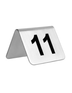Lot de 10 numéros de table inox Olympia 11-20