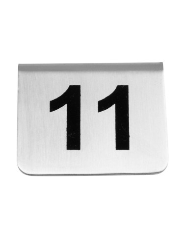 Lot de 10 numéros de table inox Olympia 11-20