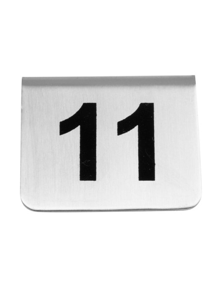 Lot de 10 numéros de table inox Olympia 11-20