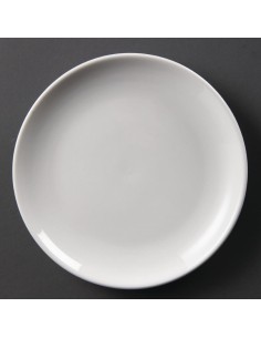 Assiettes plates rondes Olympia Whiteware 200mm - lot de 12