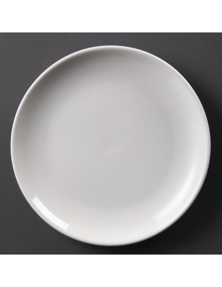 Assiettes plates rondes Olympia Whiteware 200mm - lot de 12
