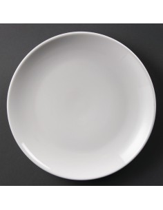 Assiettes rondes Olympia Whiteware 250mm - lot de 12
