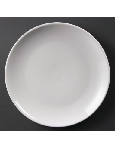 Assiettes rondes Olympia Whiteware 250mm - lot de 12