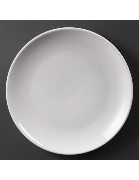 Assiettes rondes Olympia Whiteware 250mm - lot de 12
