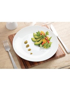Assiettes rondes Olympia Whiteware 250mm - lot de 12 2