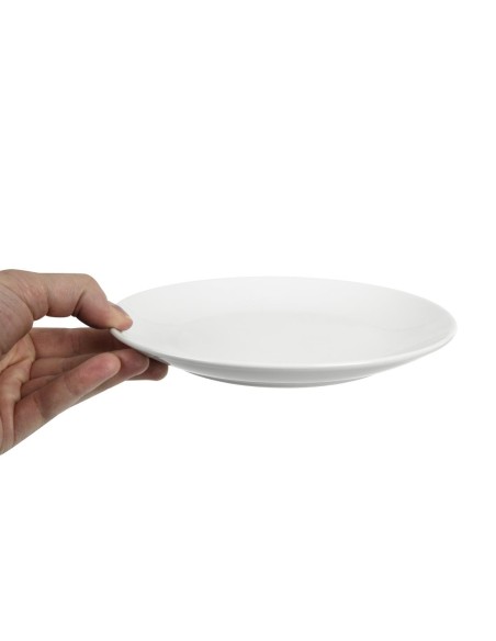 Assiettes plates rondes Olympia Whiteware 200mm - lot de 12