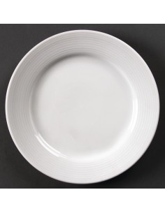 Assiettes Olympia Linear 200 mm - Lot de 12, garantie vie