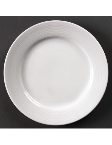 Assiettes Olympia Linear 200 mm - Lot de 12, garantie vie