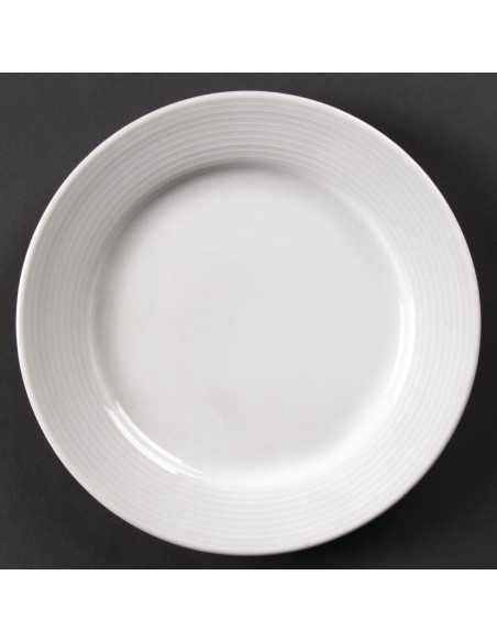 Assiettes Olympia Linear 200 mm - Lot de 12, garantie vie