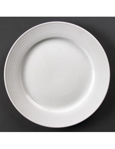 Assiettes Olympia Linear 250 mm bord large - lot de 12