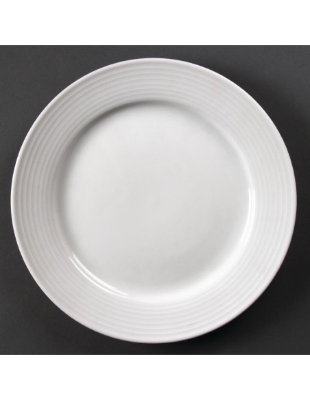 Assiettes Olympia Linear 250 mm bord large - lot de 12