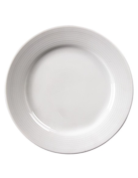 Assiettes Olympia Linear 200 mm - Lot de 12, garantie vie