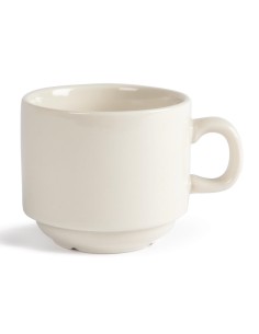 Tasses à thé empilables Olympia Ivory 206ml - lot de 12 2