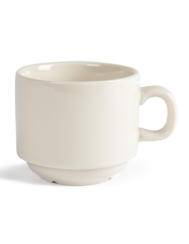 Tasses à thé empilables Olympia Ivory 206ml - lot de 12