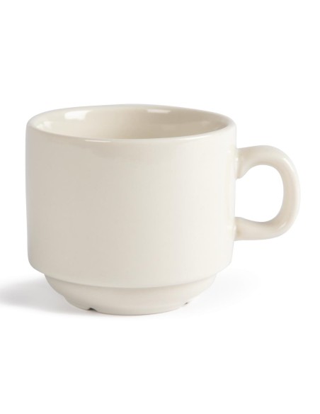 Tasses à thé empilables Olympia Ivory 206ml - lot de 12