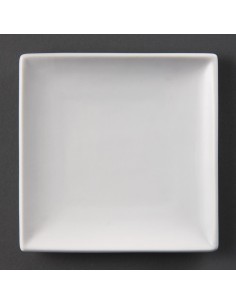 Assiettes carrées blanches Olympia 140 mm - lot de 12