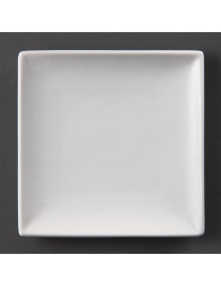 Assiettes carrées blanches Olympia 140 mm - lot de 12