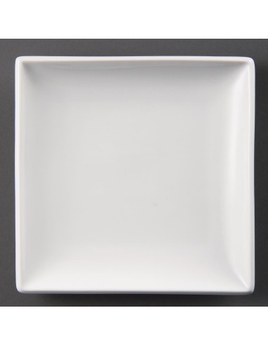 Assiettes carrées blanches Olympia 180 mm - lot de 12