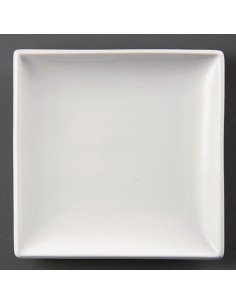 Assiettes carrées blanches Olympia 295 mm - lot de 6