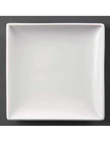 Assiettes carrées blanches Olympia 295 mm - lot de 6