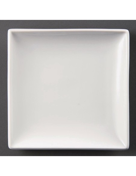 Assiettes carrées blanches Olympia 295 mm - lot de 6