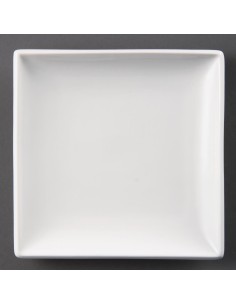 Assiettes carrées blanches Olympia 240mm - lot de 12