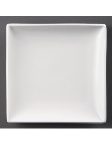 Assiettes carrées blanches Olympia 240mm - lot de 12