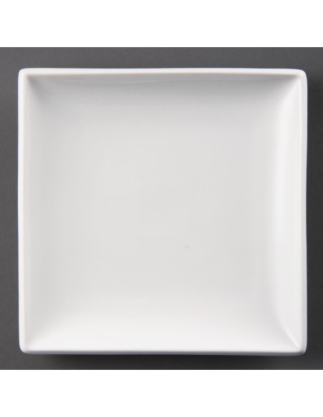Assiettes carrées blanches Olympia 240mm - lot de 12