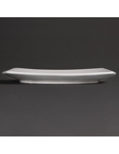 Assiettes carrées Olympia Whiteware 240 mm - lot de 12