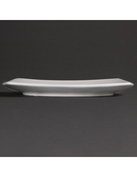 Assiettes carrées Olympia Whiteware 240 mm - lot de 12