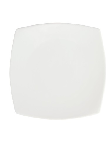 Assiettes carrées Olympia Whiteware 240 mm - lot de 12