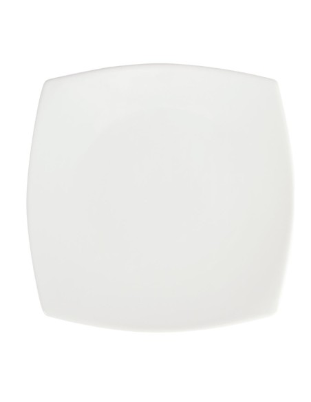 Assiettes carrées Olympia Whiteware 240 mm - lot de 12