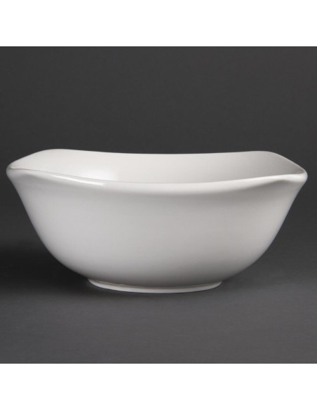 Bols carrés Olympia Whiteware 220 mm - lot de 12