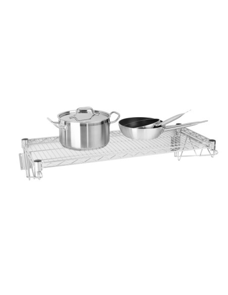 Etagère murale métallique Vogue 910 mm - acier chromé