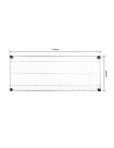 Etagère murale métallique Vogue 910 mm - acier chromé