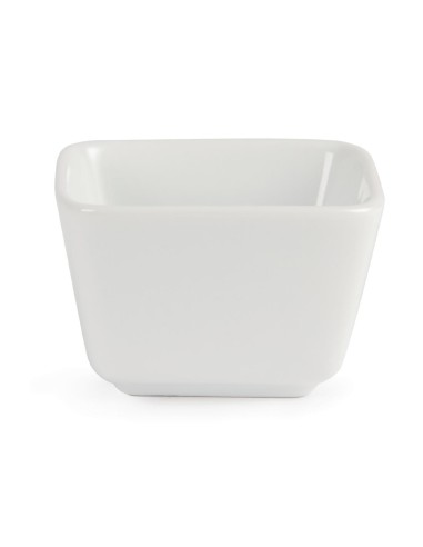 Minis plats carrés hauts Olympia Whiteware 75 mm - lot de 12
