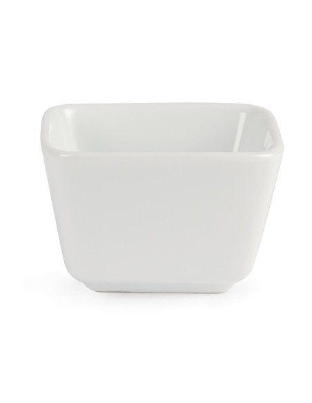 Minis plats carrés hauts Olympia Whiteware 75 mm - lot de 12