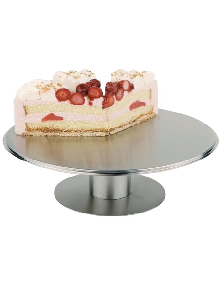 Plat à gâteau rotatif APS en inox - 310 mm Ø